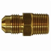 Midland Industries 10254 Adapter, Adapter, 3/16 x 1/8 in, 45 deg Male Flare x MNPTF End Style, Brass, Import Domestic/Import