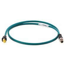 Allen-Bradley 1585D-E8TGJM-10 M12 X-code Ethernet Cable,   Right angle Male/Straight RJ45,  10m