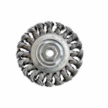 Continental Abrasives® W1-040755 Standard Wire Wheel, 4 in Diameter Brush, 1/2 in Face Width, 0.02 in Dia Filament/Wire, Twisted Knot, 5/8-11 Arbor Hole