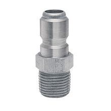 Foster® 100MPB FST Straight-Thru Disconnect Plug, 1 in Nominal, MPT End Style, Brass