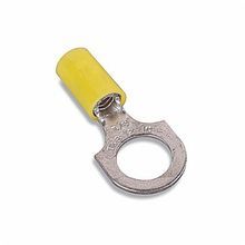 Sta-Kon® RC10-8 RC Series Insulated Ring Terminal, 12 to 10 AWG Conductor, 1 in L, Brazed/Overlapped Seam Barrel, Copper, Yellow