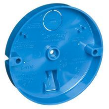 Carlon® B708-SHK Non-Metallic Ceiling Pan Box, 8 cu-in Capacity, 1/2 in D Dimensions