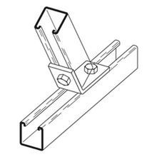 B-Line B150ZN Open Angle, 2 Holes, 3-1/4 in L x 1-5/8 in W, 60 deg Bend, Strip Steel