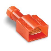 Sta-Kon® RA25177 250 Nylon Insulated Male Tab Disconnect, 22 to 18 AWG Conductor, 0.25 x 0.032 in Tab, Brass, Red