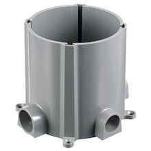 Wiring Device-Kellems PFB1 Fully Adjustable Floor Box, PVC, 100 cu-in Capacity, 1 Gang, 1 Outlet, 4 Knockouts, 5 in ID x 6 in H Dimensions