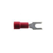 SELECTA® ST-2-BG Solderless Spade Terminal, 22 to 18 AWG Conductor, 0.88 in L, Butted Seam Barrel, Vinyl Insulated, Red