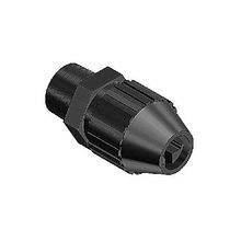 T&B® Industrial Fitting 2671 Black Beauty™ Straight Cord Connector, 3/8 in Trade, Cable Openings: 0.125 to 0.275 in, Nylon