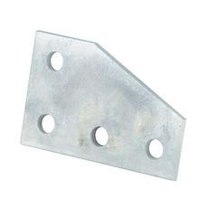 Superstrut® AB257 90 deg Corner Flat Plate Fitting, 4 Holes, 3-1/2 in L x 5-3/8 in W x 1/4 in THK, Steel