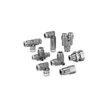 SMC® KQB2H11-N01S KQB2 Straight Union, 3/8 in Nominal, Push-In End Style, Stainless Steel
