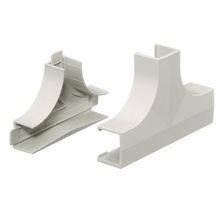 Wiring Device-Kellems PL1TCBC Extruded Full Capacity Non-Metallic Standard Tee Fitting, For Use With: LANTrak® PL1 Latching Non-Metallic Raceways, Office White