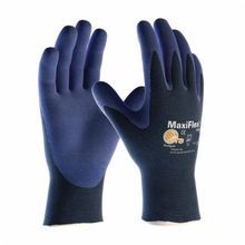 ATG® MaxiFlex® Elite™ 34-274/L Ultra Lightweight General Purpose Gloves, Coated, L, Microfoam Nitrile Palm, Nylon, Blue, Continuous Knit Wrist Cuff, Microfoam Nitrile Coating, Resists: Abrasion, Cut, Puncture and Tear, Nylon Lining, Seamless Knit