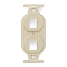 QuickPort® 41087-2IP Type 106 Duplex Multimedia Insert, For Use With Decora® QuickPort® and Duplex Wallplates Module, Plastic, Ivory