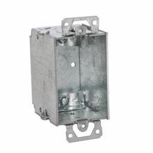 RACO® 519 Gangable Switch Box, Steel, 12.5 cu-in Capacity, 1 Gang, 1 Knockout, 2.27 in H x 4.25 in W x 2.5 in D Dimensions