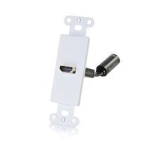 Quiktron® C2G® 60150 RapidRun® Optical Decora® Wallplate, 2-3/4 in W, Wall Mount