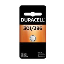 Duracell® D301/386PK Keyless Entry Non-Chargeable Button Cell Battery, Silver Oxide Chemical System, 1.5 VDC Nominal, 120 mAh Nominal