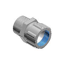 T&B® Ranger® 2932 Strain Relief Straight Liquidtight Cord Connector, 3/4 in Trade, Cable Openings: 1/2 to 3/4 in, Steel, Zinc Plated
