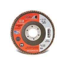 CGW® 42405 Contaminate-Free Compact Regular Coated Flap Disc, 4-1/2 in Diameter Disc, 7/8 in Center Hole, 80 Grit, Medium Grade, C3 Ceramic Oxide Abrasive