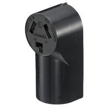 Wiring Device-Kellems tradeSELECT® RR330 Single Surface Mounted Straight Blade Power Receptacle, 125/250 VAC, 30 A, 3 Pole, 3 Wires, Black