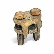 Blackburn® 2B40 Two-Bolt Connector, 1/0 to 4/0 AWG Solid/Stranded Copper Conductor, 3/8 x 9/16 in Bolt, Copper Alloy