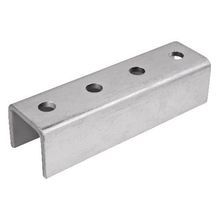 Superstrut® A208-EG U-Shaped Support, 4 Holes, 7-1/4 in L x 1-5/8 in W, For Use With A Series Channel, Steel