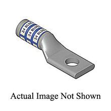 Color-Keyed® 60136 1-Hole Lug Compression Connector, 2/0 AWG Aluminum/Copper Conductor, Die Code: 54, 3/8 in Stud, Tin Plated Aluminum