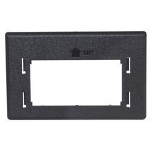 Hubbell® HMRBBK Furniture Plate, 4 Ports, Snap Mounting, Polycarbonate/Molded ABS