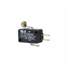Honeywell MICRO SWITCH™ V7-1C17D8-201 Miniature Basic Switch, 277 VAC, 15 A, Roller Lever Actuator, SPDT Contact Configuration, 1 Pole
