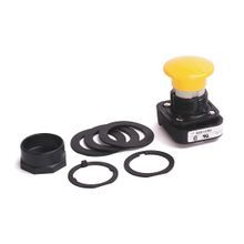 Rockwell Automation 800H-DR9A Non-Illuminated Pushbutton, 30.5 mm, 1NO-1NC Contact Configuration, Mushroom Head Operator, Yellow