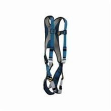 3M DBI-SALA Fall Protection ExoFit™ 1107977 Multi-Purpose Harness, L, 420 lb Load, Polyester Strap, Quick-Connect Leg Strap Buckle, Quick-Connect Chest Strap Buckle, Steel Leg Buckle/Steel/Steel Torso Buckle Hardware, Blue/Gray