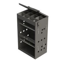 DURHAM MFG® 295-95 Small Wire and Terminal Storage Cabinet With (12) Compartments, 7-3/4 in L x 12-11/16 in W x 18-7/8 in H, Cold Rolled Steel, Gray