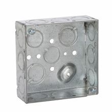 RACO® 189 Square Box, Steel, 21 cu-in Capacity, 16 Knockouts, 4 in H x 4 in W x 1-1/2 in D Dimensions