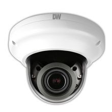 DW-MEGApix® DWC-MVC8WIATW Low-Profile Vandal Dome IP Network Camera, Motorized Zoom Auto-Focus P-Iris Lens, 4 MP Pixels, CVBS 1.0V Video Output, Yes Infrared Capability, Outdoor