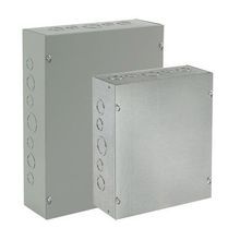 nVent HOFFMAN ASE12X12X4 A90P1 Pull Box With Knockout, 12 in L x 12 in W x 4 in D, Screw Cover, NEMA 1, Steel