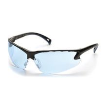 Pyramex® Venture II® SB5760D Unisex Safety Glasses, Scratch-Resistant Lens Coating, Infinity Blue Lens, Half Framed Frame, Black Frame, Polycarbonate Frame, Polycarbonate Lens, Specifications Met: ANSI Z87.1