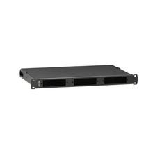 Leviton® 5R1UL-F03 500i SDX Fiber Distribution and Splice Enclosure, 1.72 in H x 19.24 in W x 10.51 in D, Flush Mount, Steel, Black