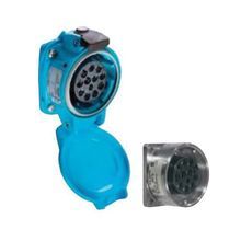MELTRIC 03-A4001 PN12c Female Multi-Pin Receptacle, 600 VAC, 130 VDC, 7.5 A, 11P+G Poles, 12 Wires, Blue