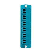 Leviton® Opt-X® 5F100-2QL SDX LC-Style Precision Molded Fiber Adapter Plate, 4.94 in L x 1-1/4 in W, For Use With SDX Panel or Enclosure, Polymer
