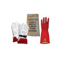 ArcGuard® KITGC2R11 Voltage Glove Kit, SZ 11, Rubber/Leather, Red, ASTM Class: Class 2, 17000 VAC, 25500 VDC Max Use Voltage