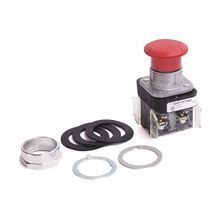 Rockwell Automation 800T-FXT6A4 Non-Illuminated Twist/Key Release Switch, 30.5 mm, 2NC Contact Configuration, Push-Pull/Twist-to-Release Operator, Red