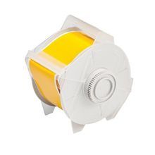 Brady® GlobalMark® 113116 Thermal Transfer Vinyl Label, 2-1/4 in W, Yellow Legend/Background, Vinyl