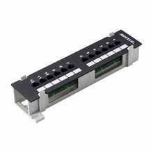 Suttle® STAR19110C6-12 Wall Mount Patch Panel, 12-Port Cat 6 Panel, 12 Ports, Wiring Code: T568A/T568B