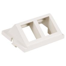 PREMISE WIRING iSTATION™ IM2KA15W 2-Port Angled Unloaded AV Keystone Module, For Use With: Modular Plate Frames, Molded ABS, White