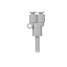 SMC® KQ2X08-10A 3-Port One-Touch Y-Connector, 8 Female Push-In x 8 Female Push-In x 10 Male Tube, 8 mm, Polypropylene