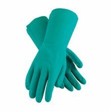 Assurance® 50-N110G/XXL Unsupported Chemical-Resistant Gloves, 2XL, Nitrile, Green, Unlined Lining, 13 in L, Resists: Chemical, Abrasion and Puncture, Straight Cuff, 11 mil Thickness