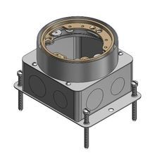 Steel City® 68-D 68 Series Deep Flush Service Floor Box, Stamped Steel, 60 cu-in Capacity, 1 Gang, 13 Knockouts, 4-11/16 in L x 4-1/4 in W x 3-5/8 in H Dimensions