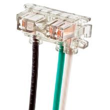 Wiring Device-Kellems SnapConnect® SNAP1RA Female Right Angle Standard Pigtail Connector With 6 in Lead, 12 to 8 AWG Wire, Solid Wire, Fully Insulated Insulation, Composite