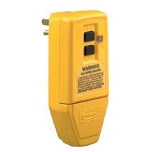 Wiring Device-Kellems GFP5266CY 1-Phase Grounding Male Manual Set Standard Straight Blade GFCI Plug, 120 VAC, 15 A, 2 Poles, 3 Wires, Yellow