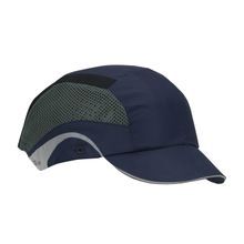 JSP® HardCap Aerolite™ 282-AES150-21 Adjustable Back Baseball Style Lightweight Short Brim Bump Cap, OS, Navy, HDPE Liner/Polyester Cap, Elastic Strap Suspension, EN 812 A1:2012