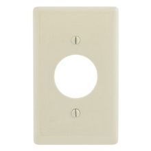 Wiring Device-Kellems NPJ7LA Mid-Size Single Receptacle Wallplate, 1 Gang, 4.88 in H x 3.13 in W x 0.25 in D, Nylon, Light Almond