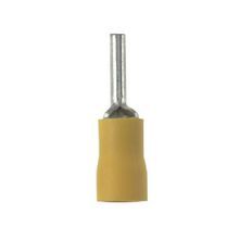 Panduit® Pan-Term® PV10-P55-LY Insulated Loose Piece Pin Terminal, 12 to 10 AWG Conductor, 0.1 in Pin Diameter, 0.55 in Pin Length, Copper, Yellow